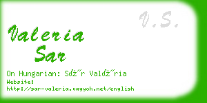 valeria sar business card